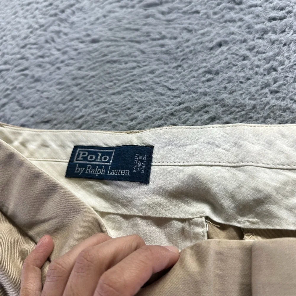 Polo by Ralph Lauren Pant Mens 40x34 Brown Cotton Dress Straight Formal Business